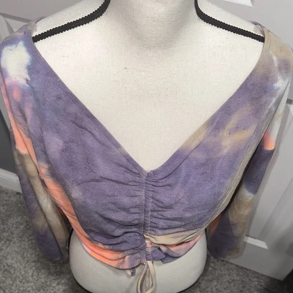 Fashion Nova Multicolor Tie-Dye Crop Top - Picture 3 of 8